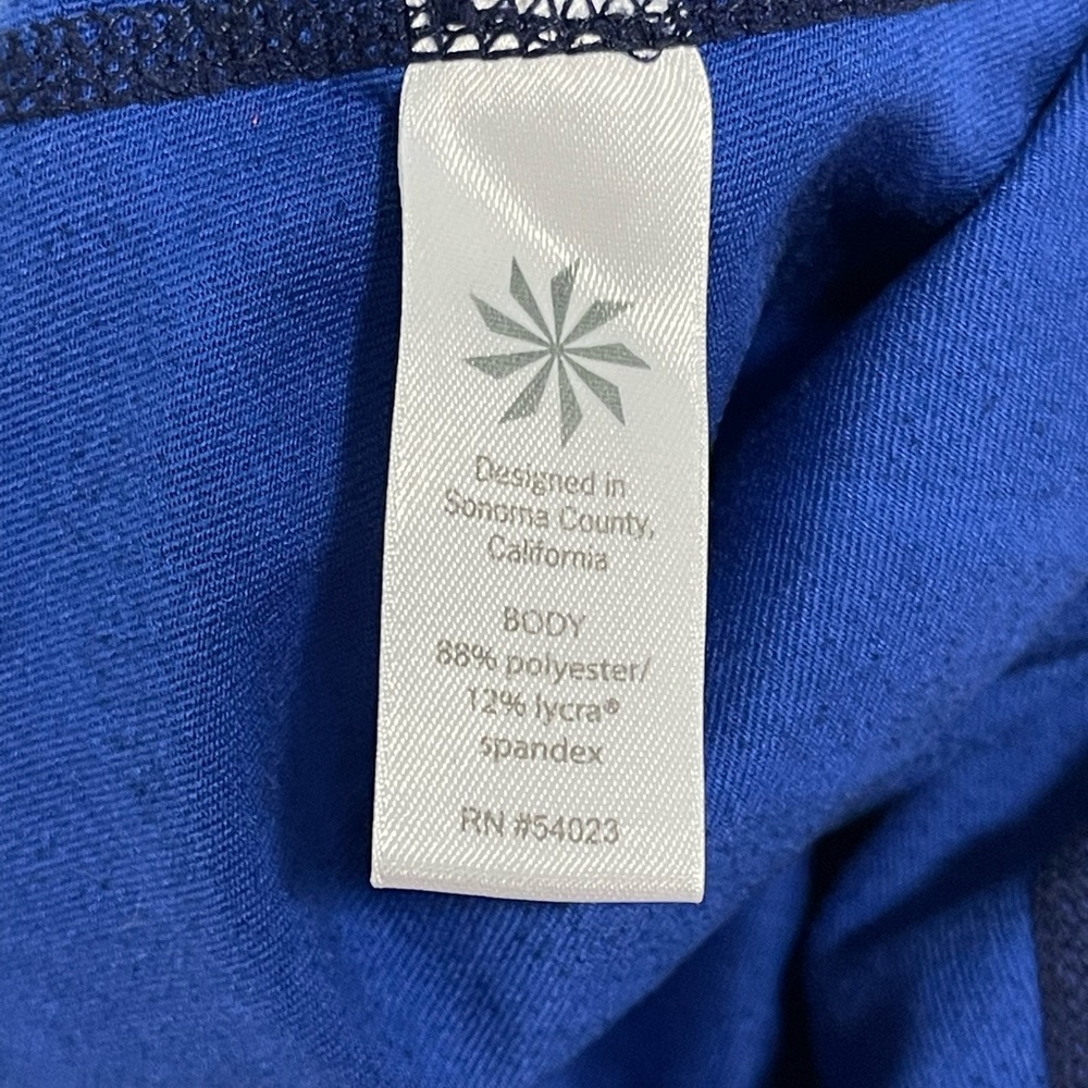 Athleta Leggings Blue Striped Size Small Navy Blue Pull On Athletic Leggings - Picture 6 of 10